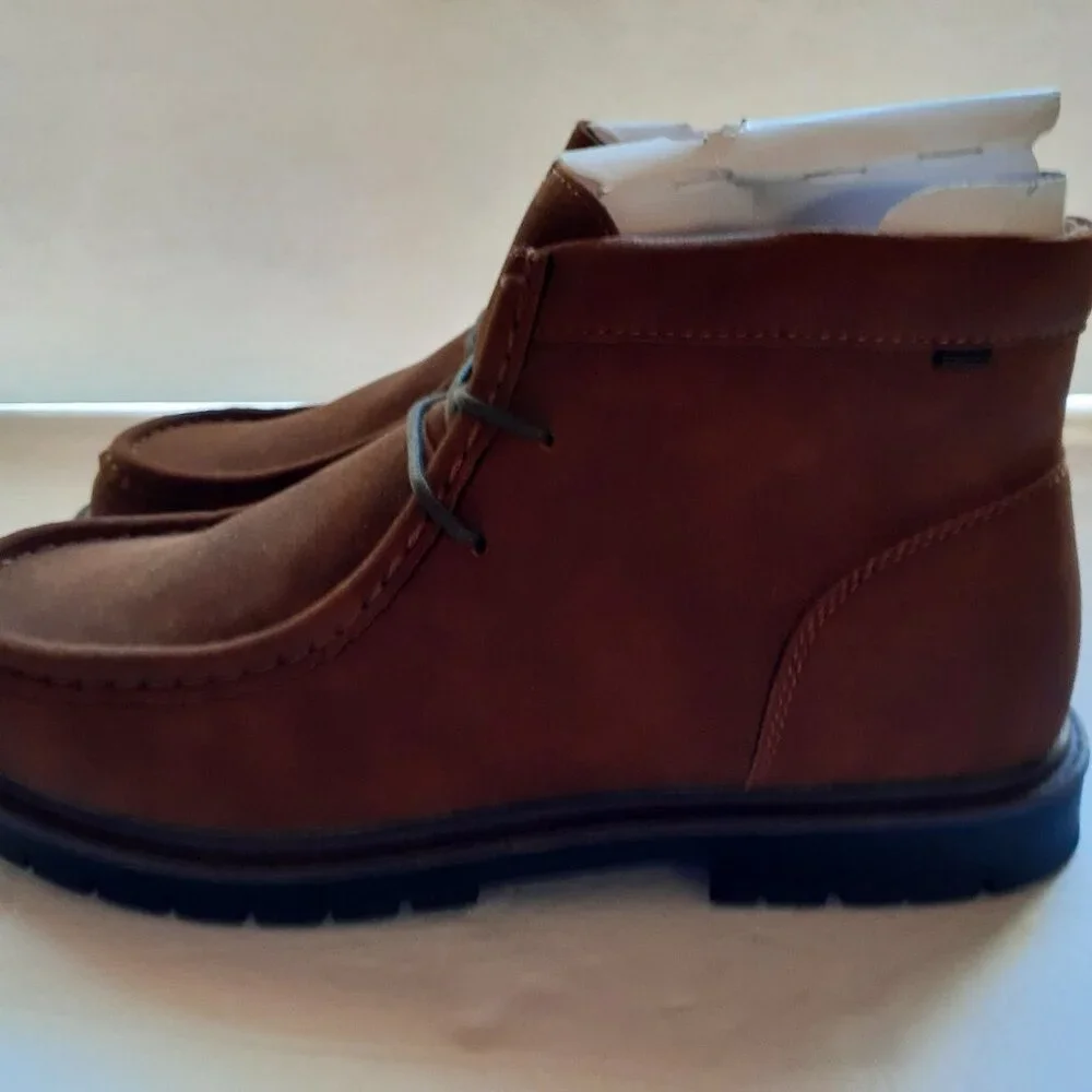 Sonoma Boys Boots Brown Faux Suede Mock Toe Size 6 New